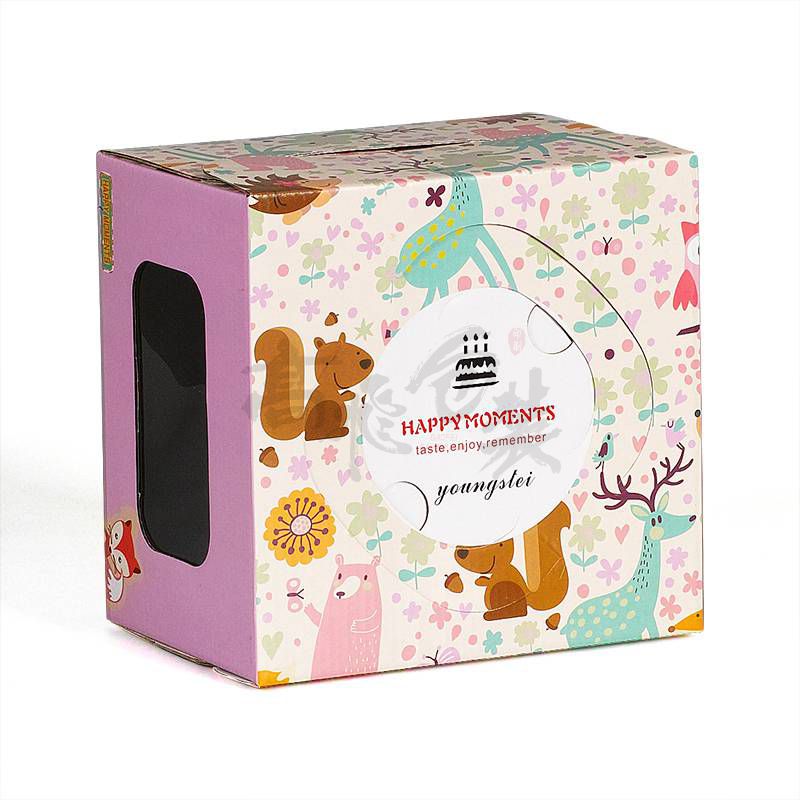 Corrugate Box for Cake with Window