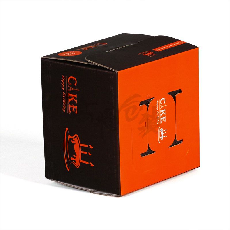 Disposable Paper Packaging Cardboard Big Black Cake Box Birthday Cake Box with Clear Window Clear Gift Box