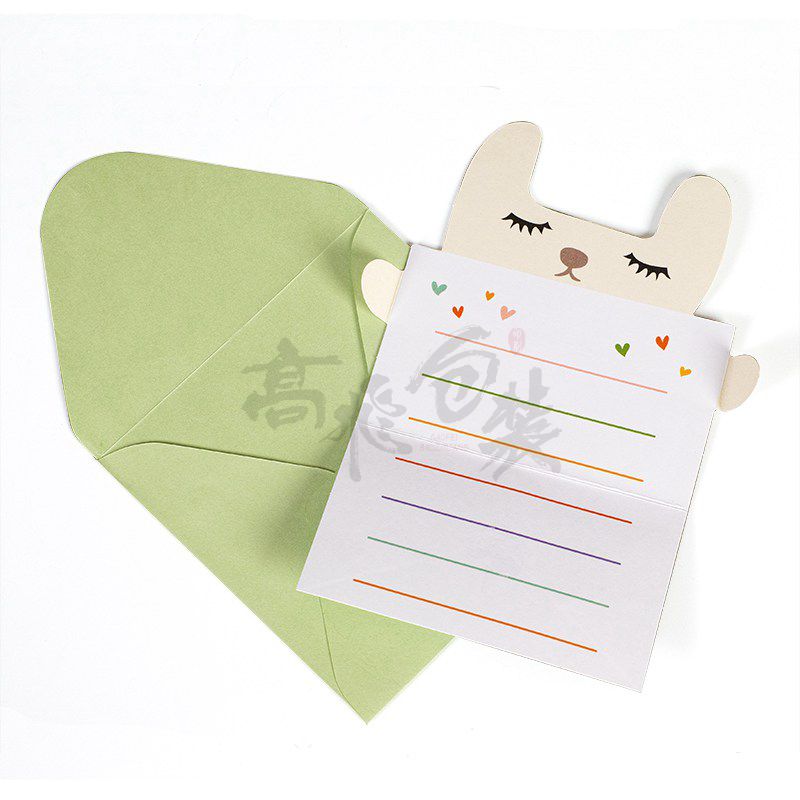 Custom Handwritten Fashion Popular Small Size Thank You Greeting Smart Wedding Cards Set With Envelopes
