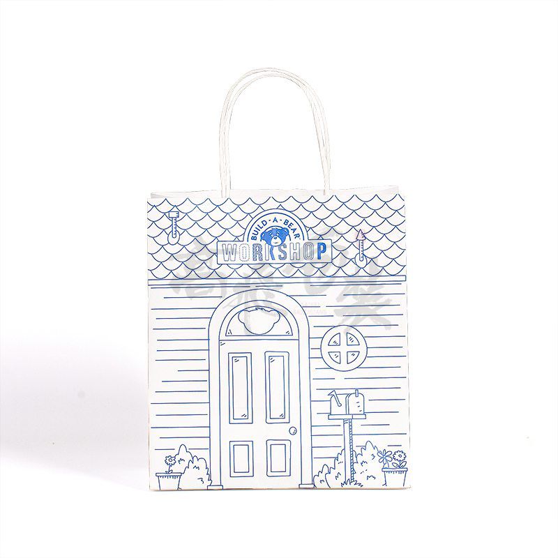 OEM Custom Luxury Gift Craft Shopping White Kraft Paper Bag With Handle Manufacturer Gift Paper Bag