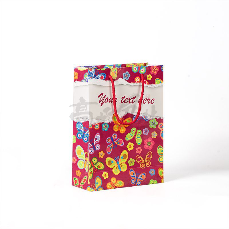 Factory Wholesale Custom Merry Christmas Paper Gift Bag With Handles