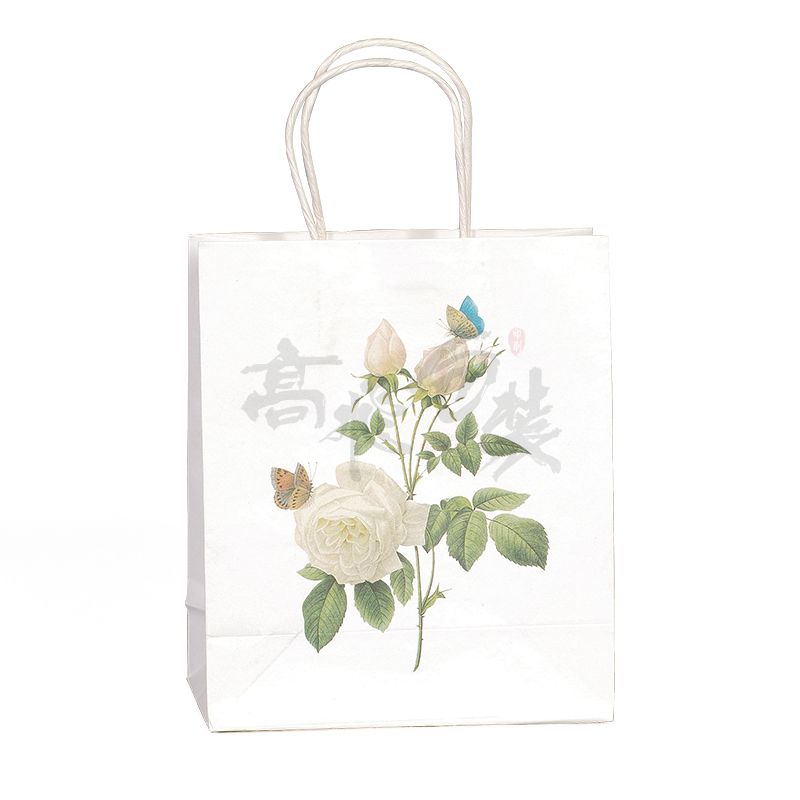 Eco friendly packaging design your own logo printed oem paper bag kraft shopping bag with handles
