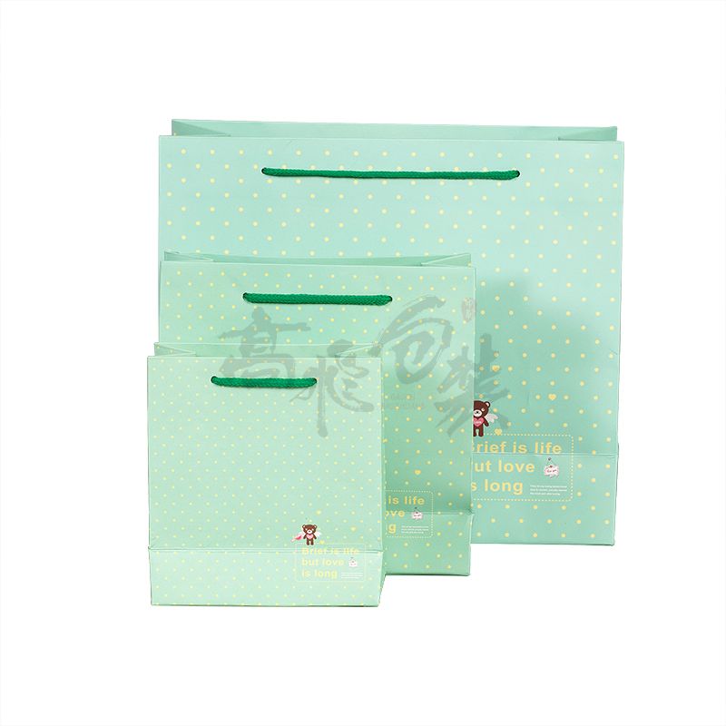 Recyclable eco Laminated restaurant shopping packaging paper bags for clothes