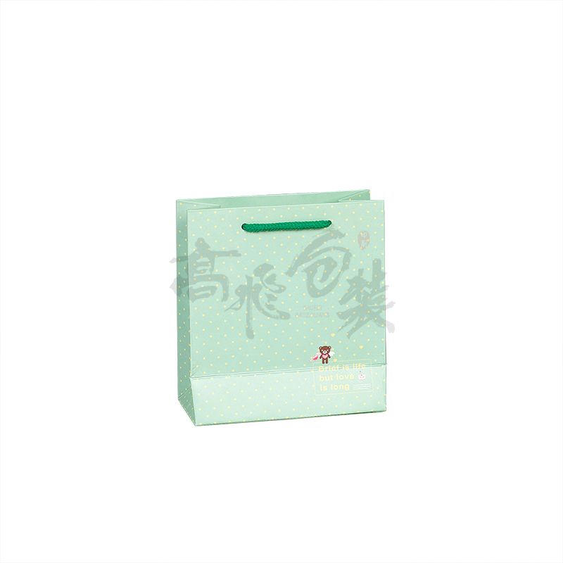Recyclable eco Laminated restaurant shopping packaging paper bags for clothes