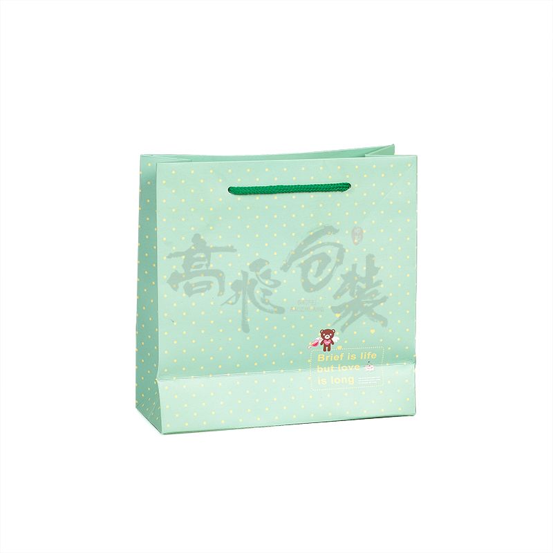 Recyclable eco Laminated restaurant shopping packaging paper bags for clothes