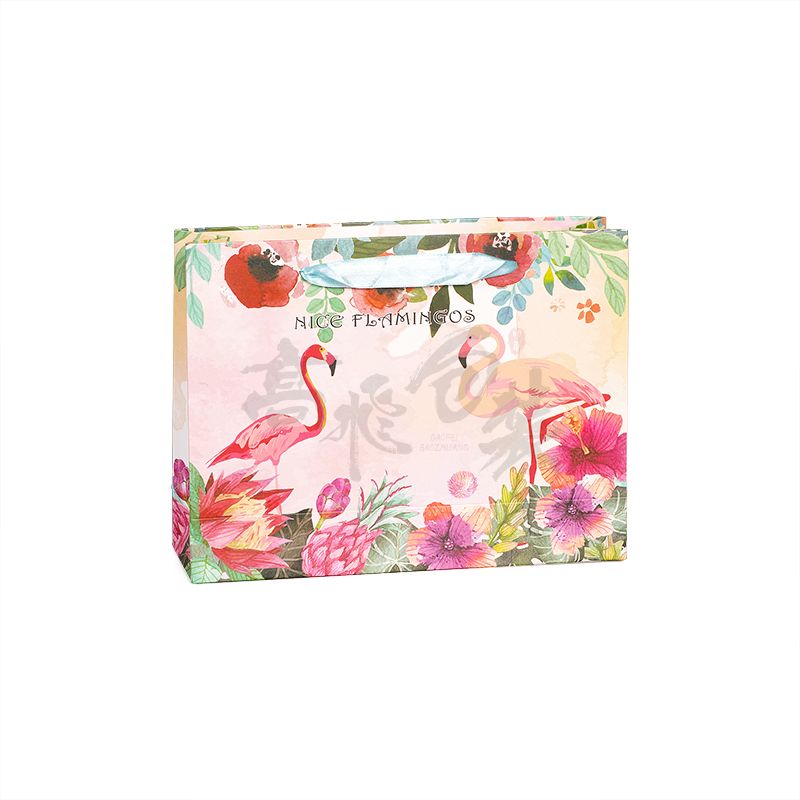 Laminated printed die cut packaging paper shopping bags for clothes