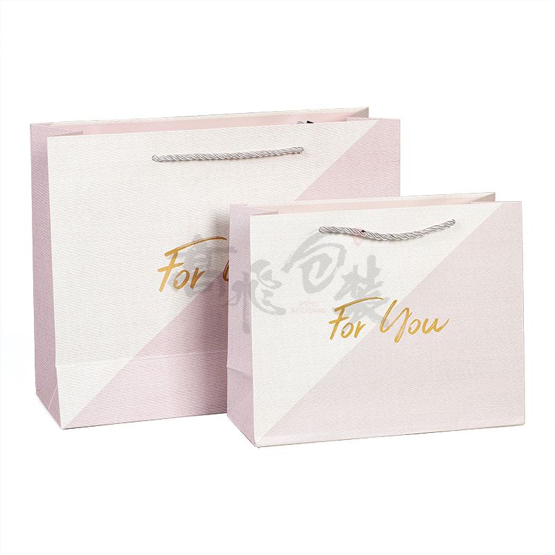 China Factory hot sale high capacity custom logo printed long handle folding paper bag