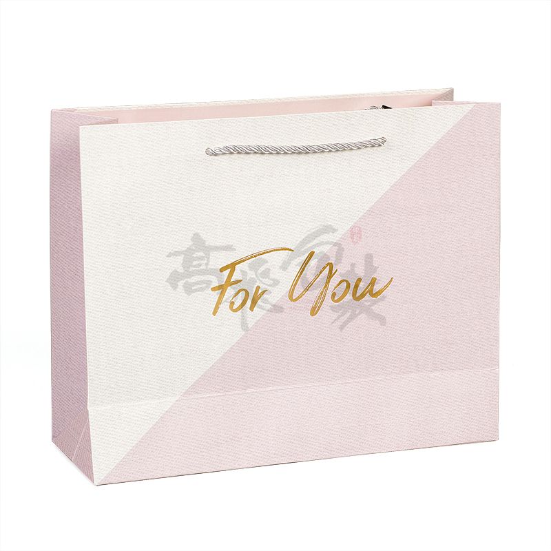 China Factory hot sale high capacity custom logo printed long handle folding paper bag