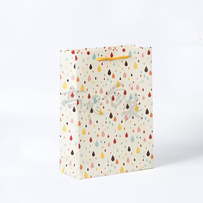 custom recyclable and reusable flat foldable gift packaging paper bag