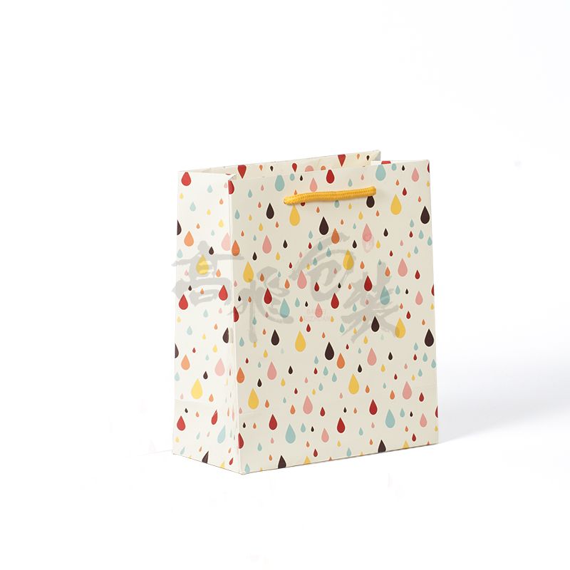 custom recyclable and reusable flat foldable gift packaging paper bag