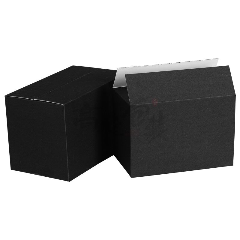 wholesale recycled shipping paper box black corrugated unique carton packaging boxes custom logo manufacturer