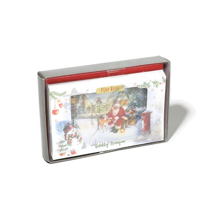 3d Handmade Wholesale Laser Cut Paper Magic Christmas Greeting Gift Cards With Envelope