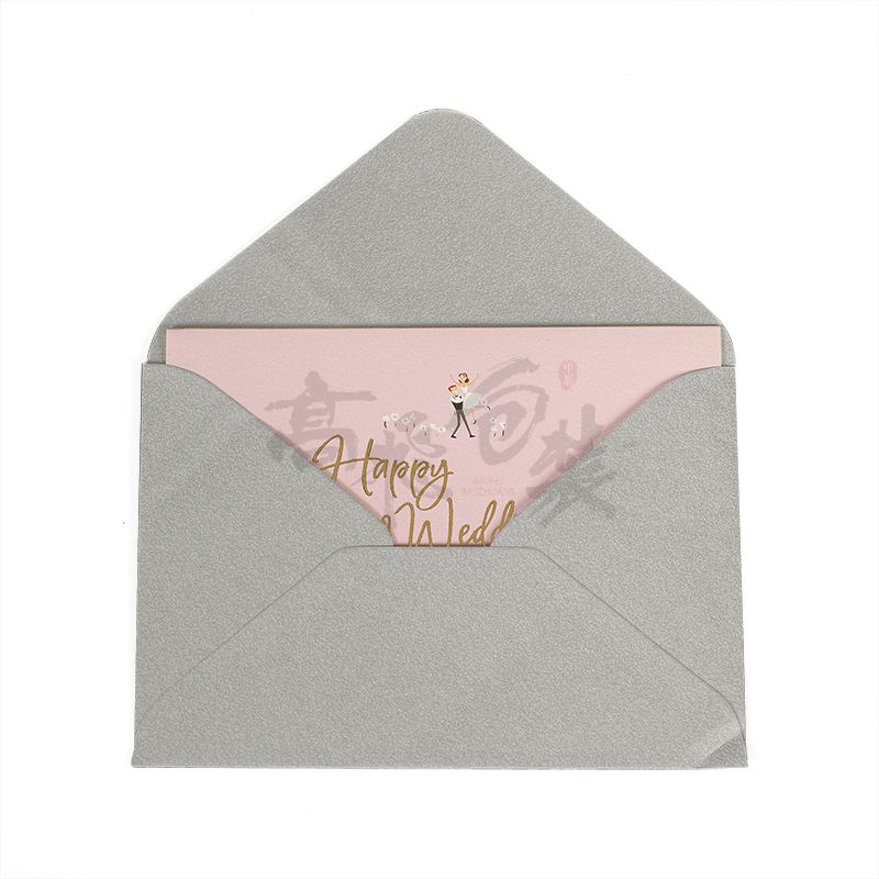 Custom Unique Fashion Wedding Invitation Thank You Greeting Cards Design With Envolpe