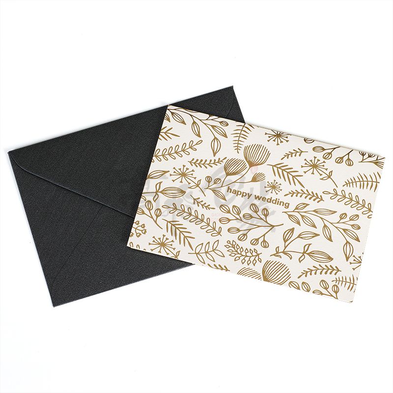 Wholesale Custom Hot Stamping Embossed Wedding Gratitude Business Graduation Small Greeting Playing Cards