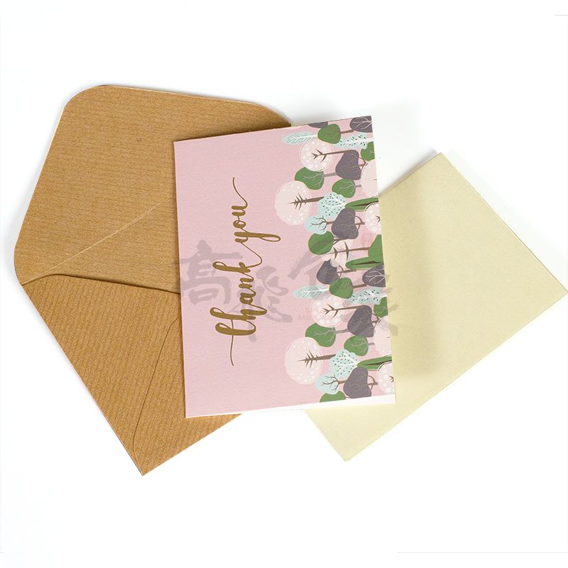 Eco Friendly Assorted Greeting Birthday Christmas Different Shapes Custom Printed Playing Cards With Envelopes