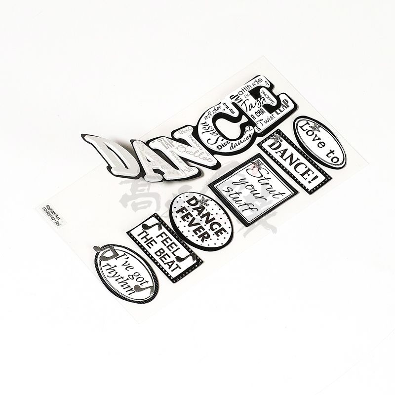 Strong Adhesive Paper Thermal Transparent Pvc 3d Nail Label Vinyl Face Sticker Custom for Kids