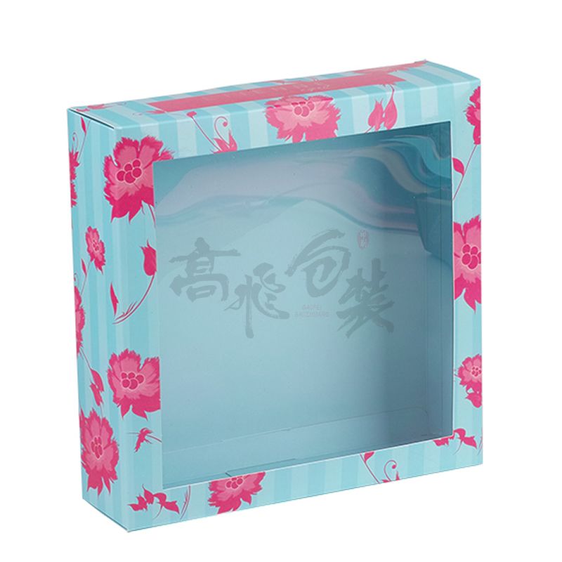 Cardboard Gift Flower Pie Bakery Boxes With Clear Window