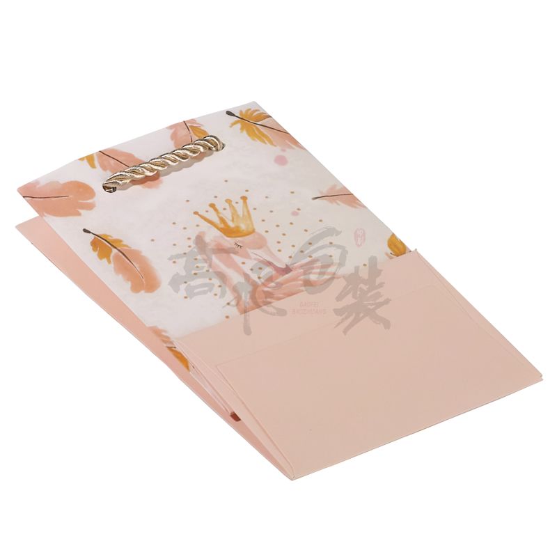 Pink Christmas Gift Paper Packaging Bags Custom With Logos