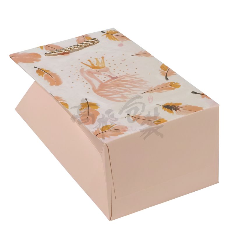 Pink Christmas Gift Paper Packaging Bags Custom With Logos