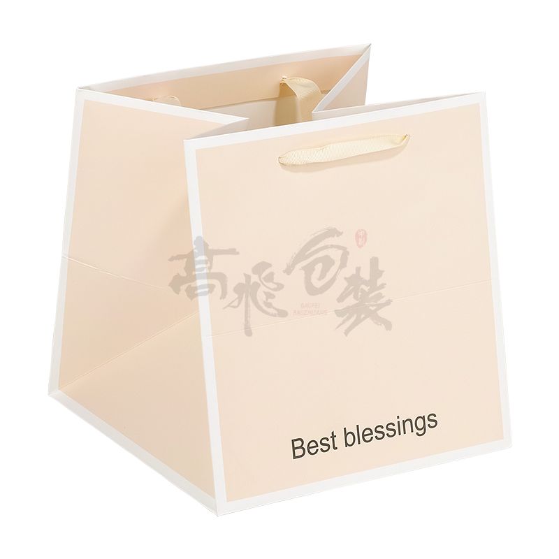 eco friendly large pink christmas gift paper packaging bags in bulk with handles for cosmetics