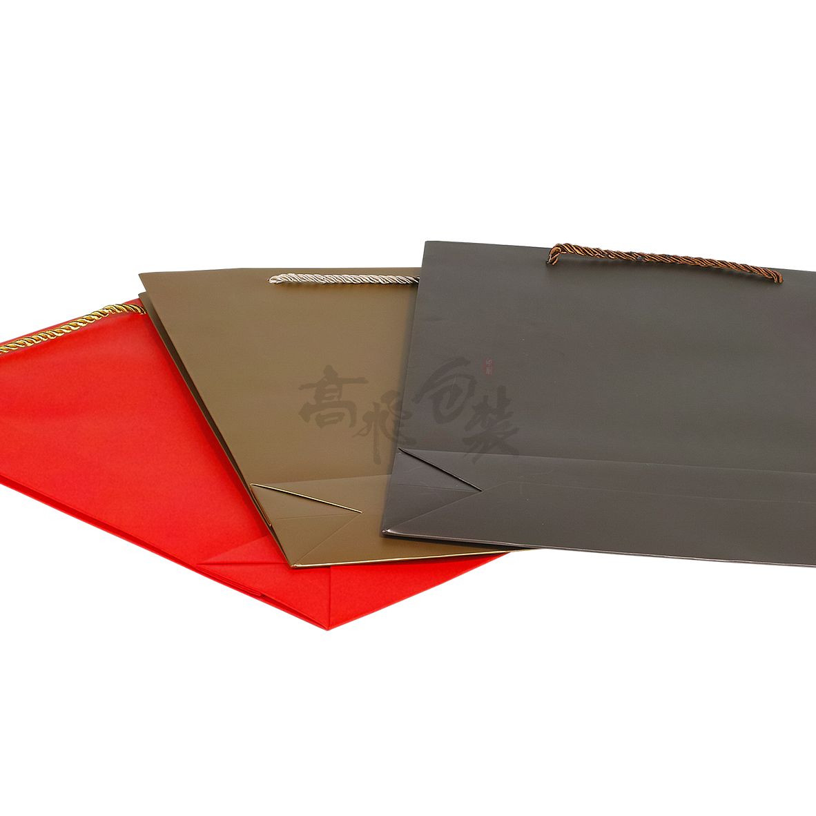 customized craft christmas shopping paper packaging bags handle for clothing wholesale with logos