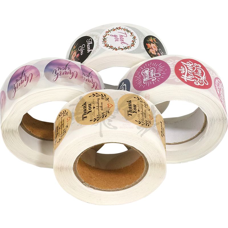 Custom Stickers Round Sitcker Label Wth Laser Sticker Roll Sticker Permanent Adhesive Stiker