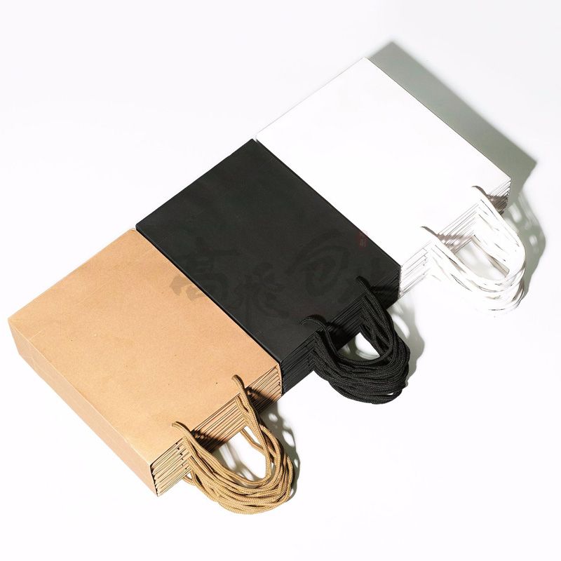 Wholesale Custom Printed Your Own Logo White Brown Kraft Gift Craft Shopping Paper Bag With Handles