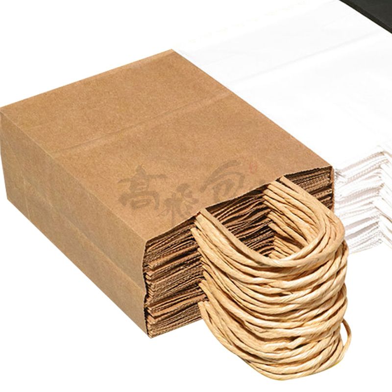 Custom Kraft Shopping Paper Package Gift Bags In Bulk With Handles Wholesale Supplier