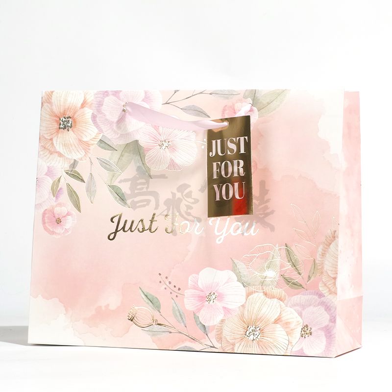 Custom With Your Logo Pink Retail And Wholesale Christmas Gift Packaging Paper Bags