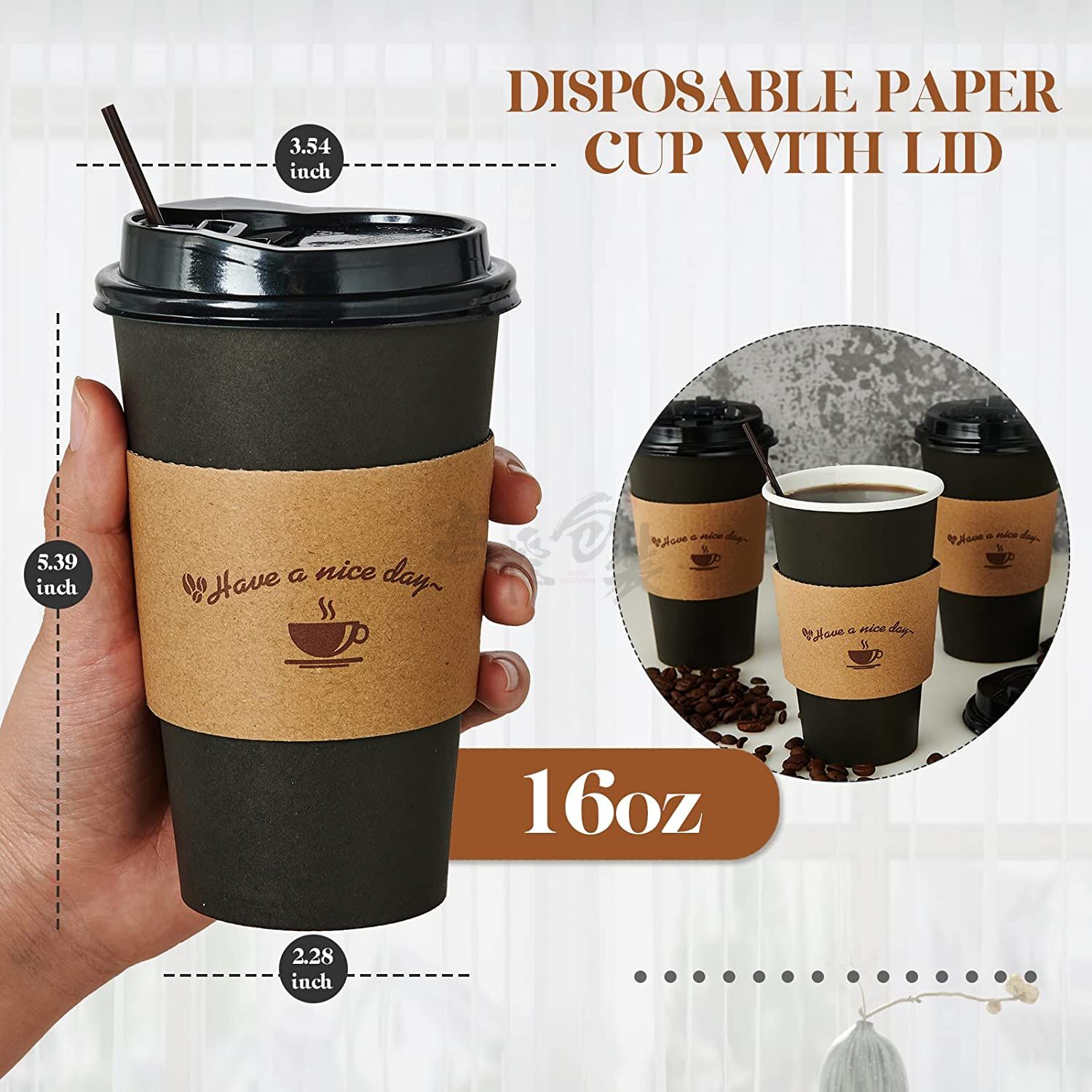 Custom Corrugated Jacket Cafe Drink Disposable Coffee,Milk Paper Cup Sleeves Reusable Holder Cardboard For Hot Drinks