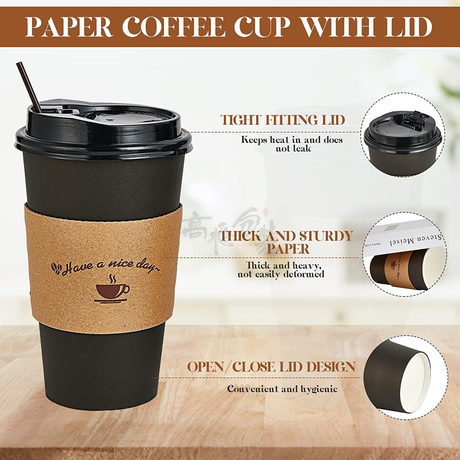 Custom Corrugated Jacket Cafe Drink Disposable Coffee,Milk Paper Cup Sleeves Reusable Holder Cardboard For Hot Drinks