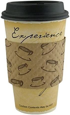 Kraft Corrugated Paper Hot Coffee Milk Tea Beverage And Hand Protector Cup Sleeve With Printing