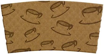 Kraft Corrugated Paper Hot Coffee Milk Tea Beverage And Hand Protector Cup Sleeve With Printing