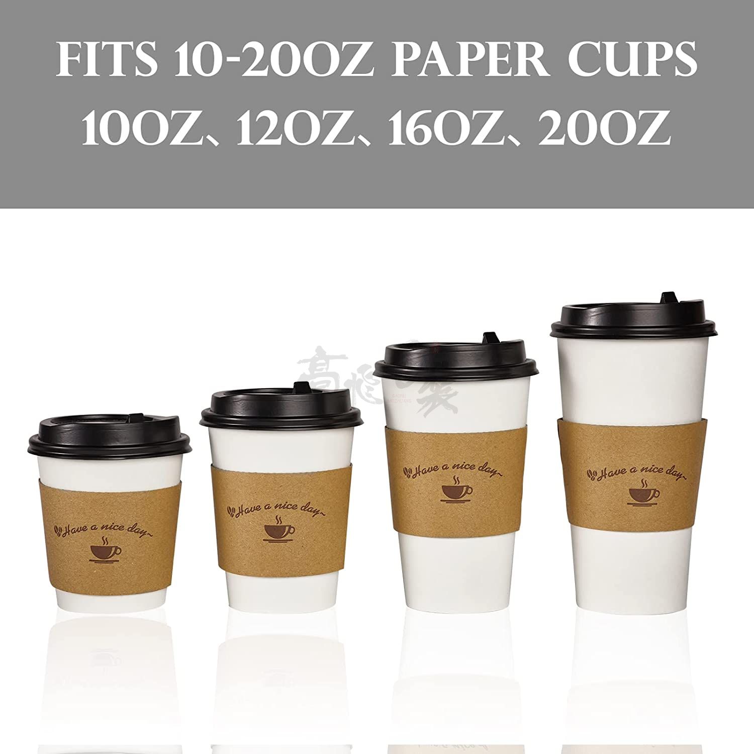 FSC Customized Printed Reusable Paper Sleeve For Hot Drink Kraft Coffee Cup Sleeve Holder