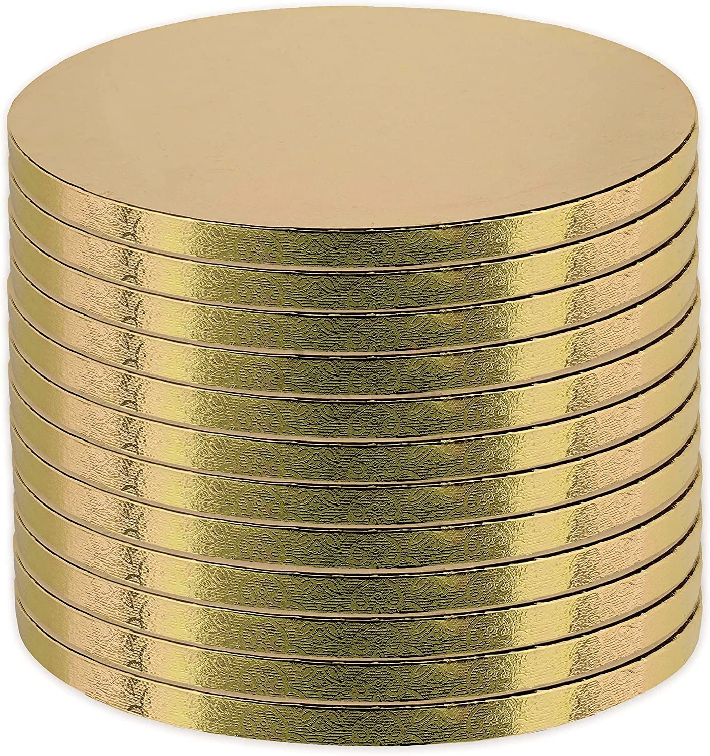 Custom Gold Cake Board Rounds Circle Cardboard Base 6, 8 And 10-Inch Perfect For Cake Decorating