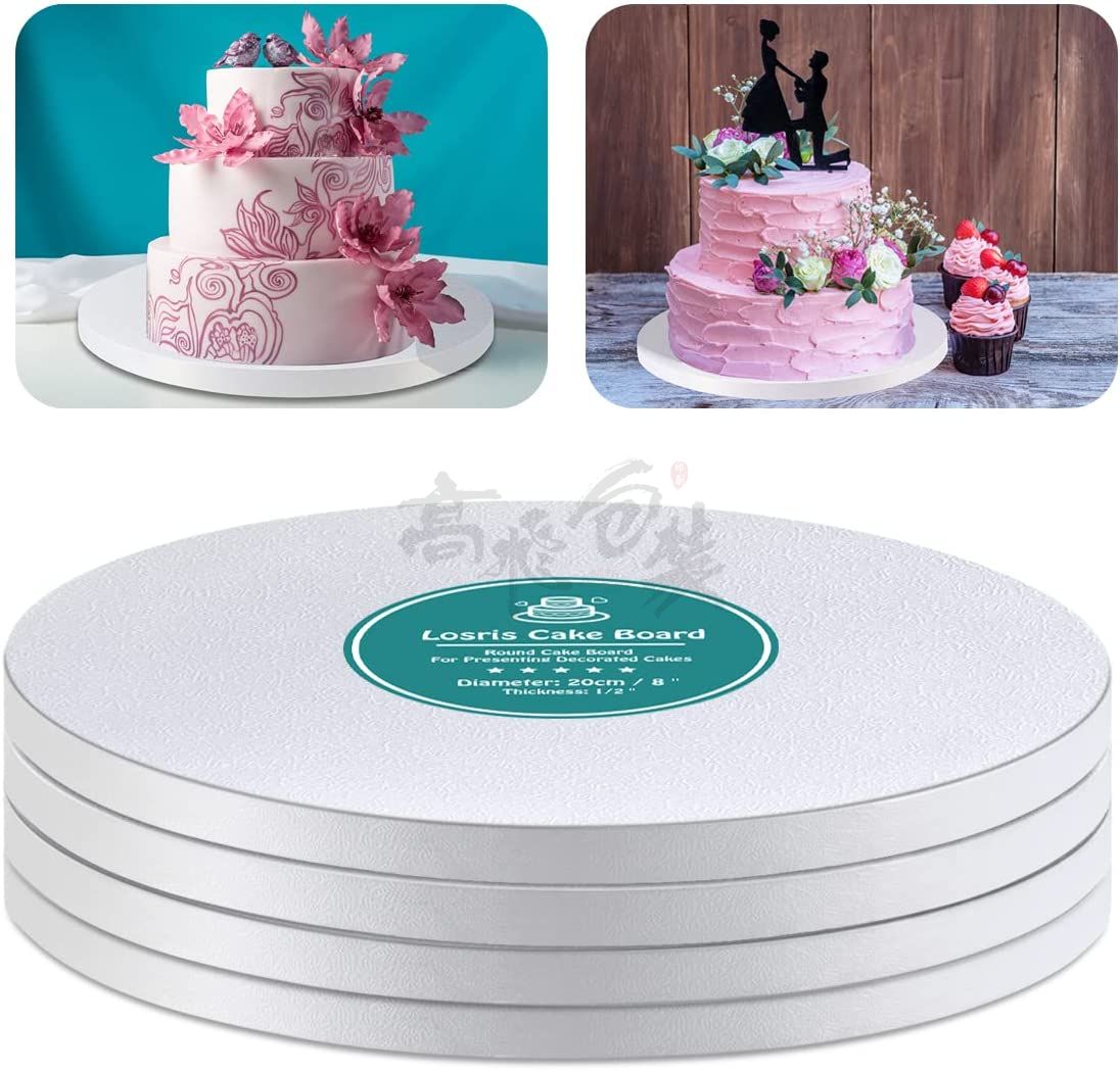 10 Inch Disposable White Cake Boards Rounds Cake Base Cardboard Circles Plate Or Stand