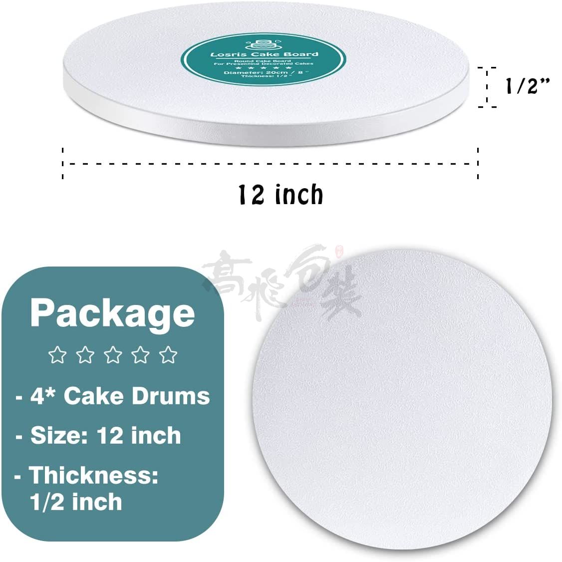 10 Inch Disposable White Cake Boards Rounds Cake Base Cardboard Circles Plate Or Stand
