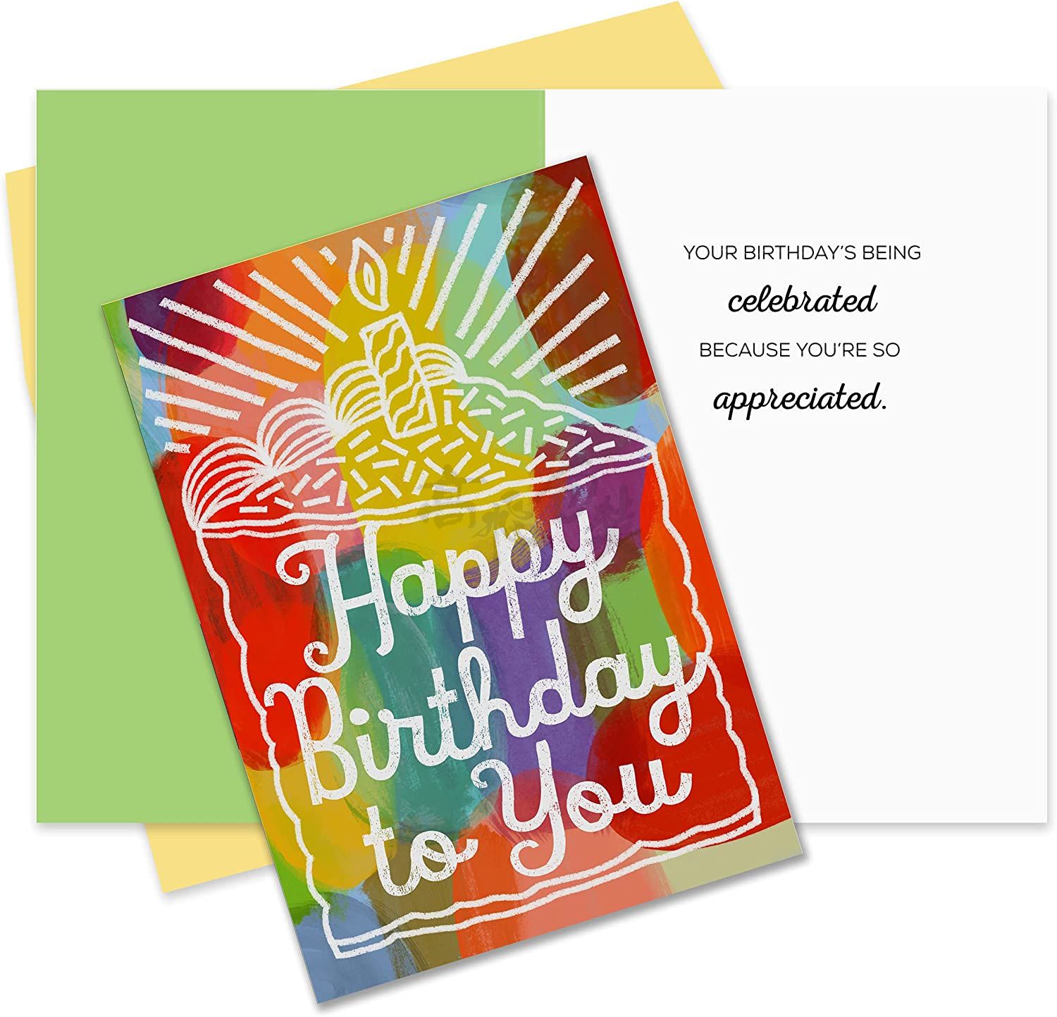 Custom Inside Happy Assorted Birthday Cards Assortment Bulk with Envelopes