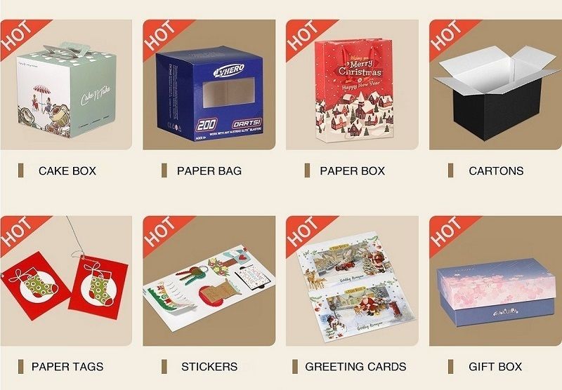 Factory Wholesale Custom Merry Christmas Paper Gift Bag With Handles