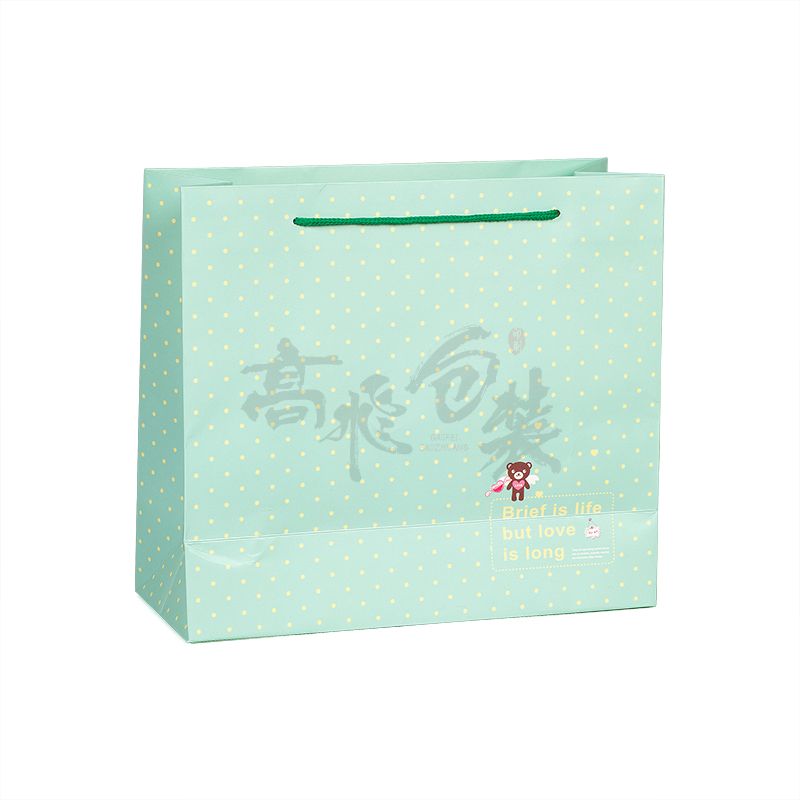 Recyclable eco Laminated restaurant shopping packaging paper bags for clothes