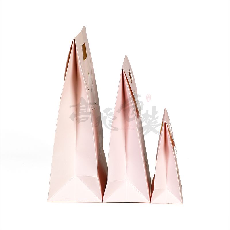Hot sale Sweety custom Design luxury recycle paper bag supplier Pink Gift and Candy Paper Bag And Shipping bag With Hole