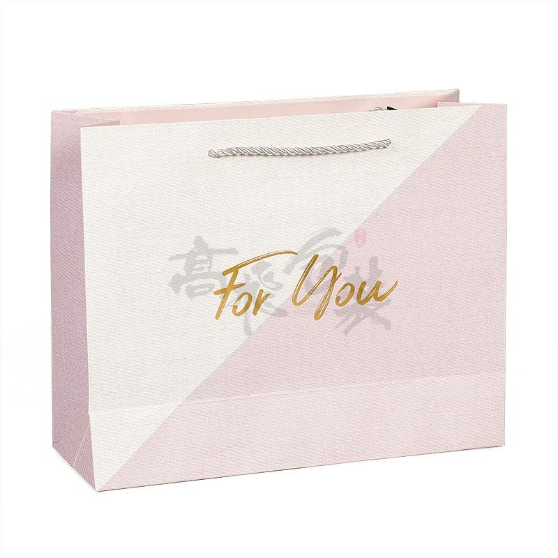 China Factory hot sale high capacity custom logo printed long handle folding paper bag