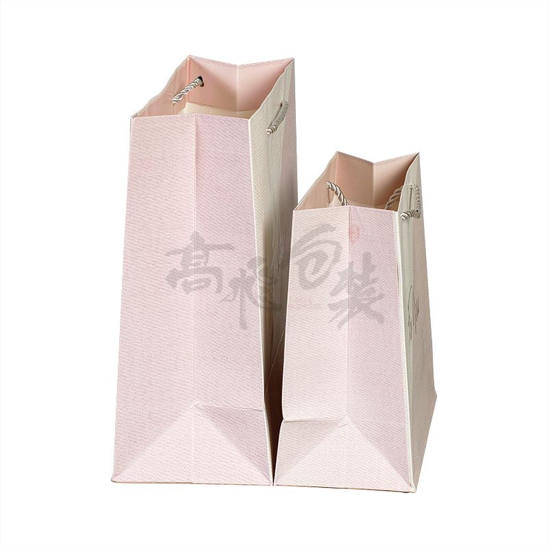 China Factory hot sale high capacity custom logo printed long handle folding paper bag