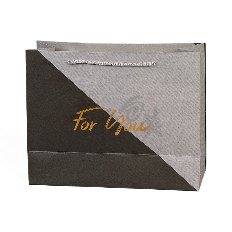 250 gsm art biodegradable automatic advertising shopping paper bag with custom logo printed