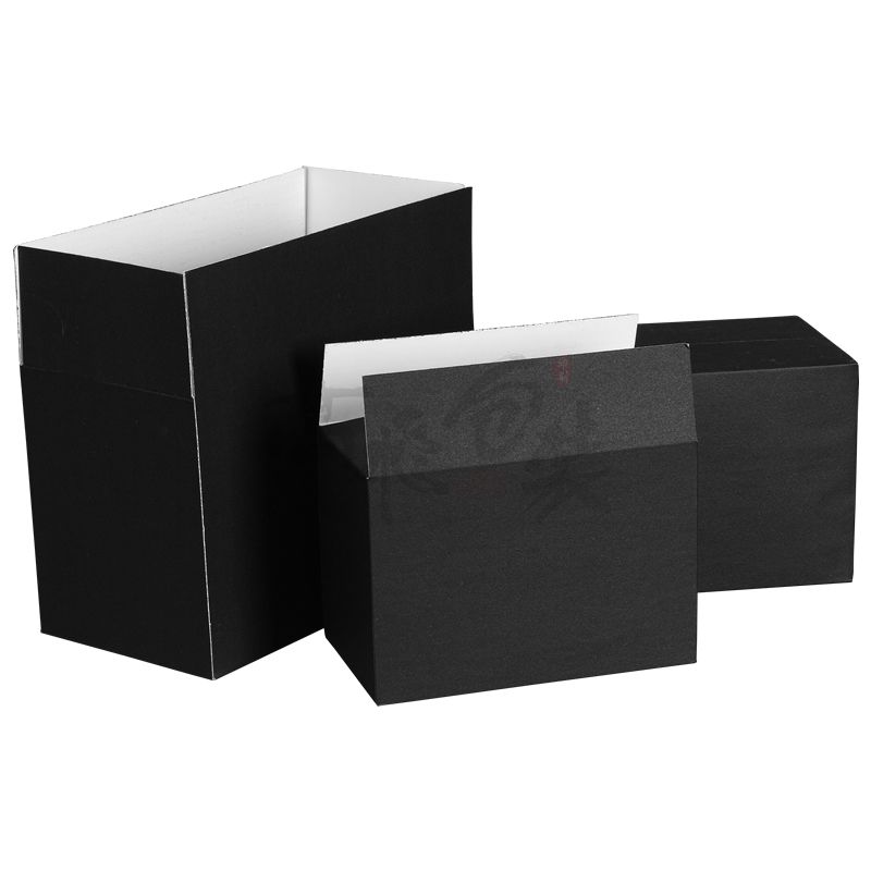wholesale recycled shipping paper box black corrugated unique carton packaging boxes custom logo manufacturer