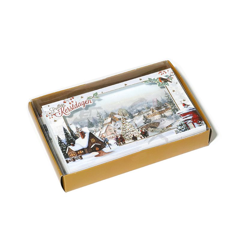 3d Handmade Wholesale Laser Cut Paper Magic Christmas Greeting Gift Cards With Envelope