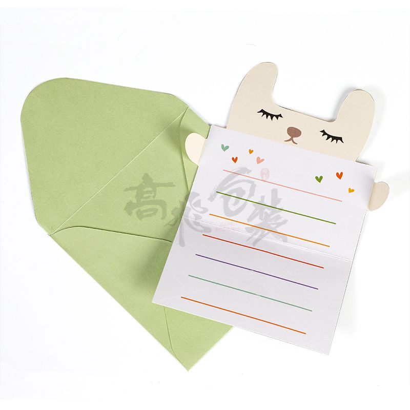 Custom Handwritten Fashion Popular Small Size Thank You Greeting Smart Wedding Cards Set With Envelopes