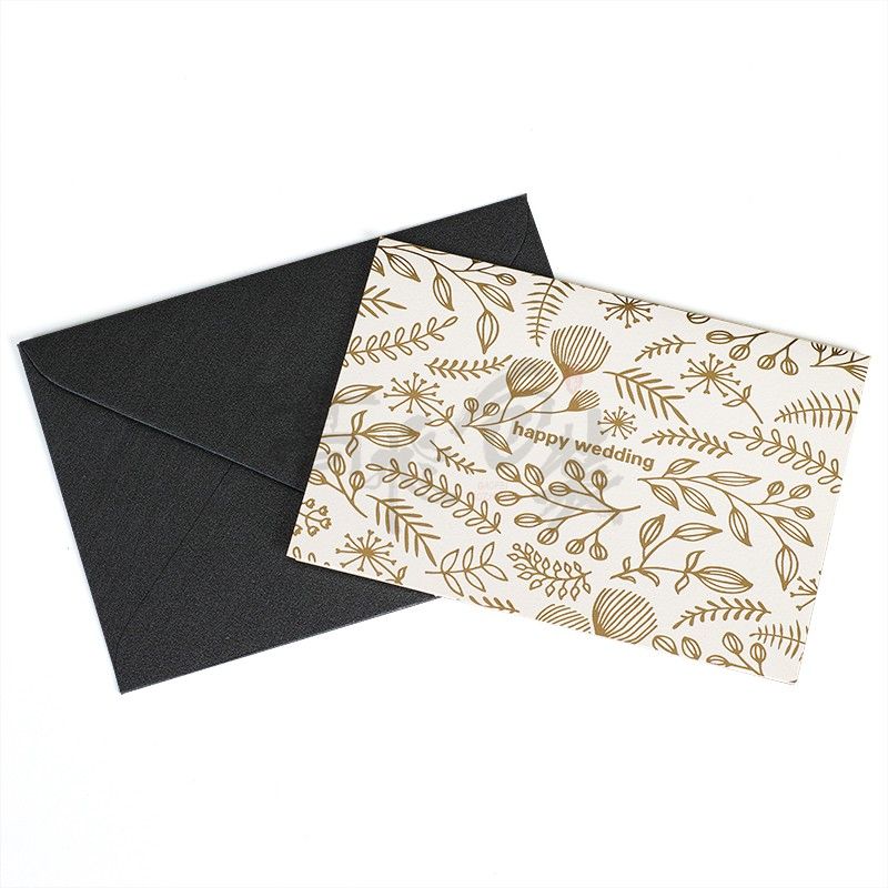 Wholesale Custom Hot Stamping Embossed Wedding Gratitude Business Graduation Small Greeting Playing Cards