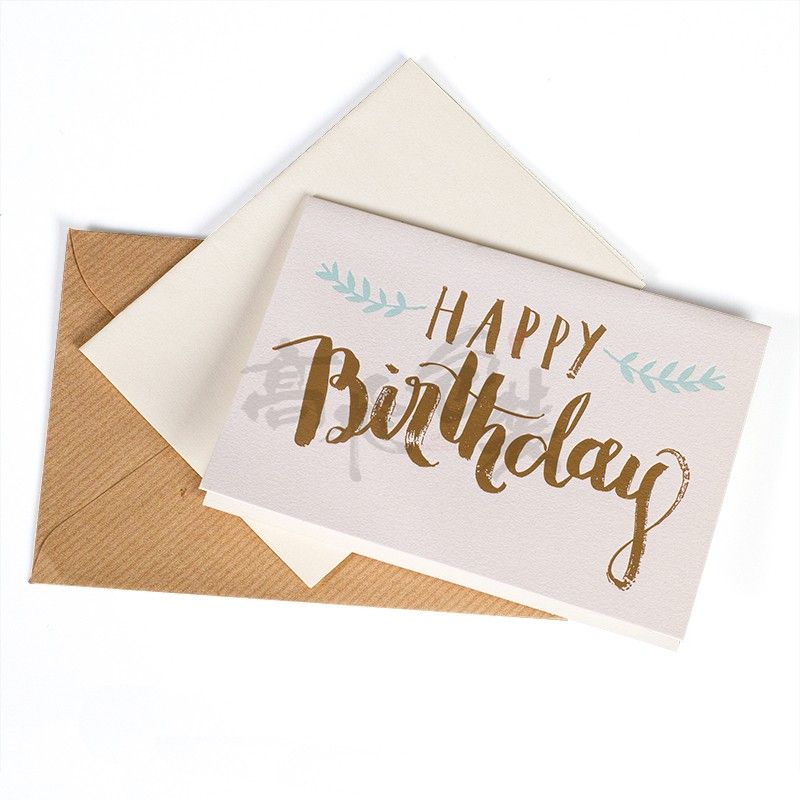 Chinese Handmade Birthday Invitation Paper Birthday cards with envelope