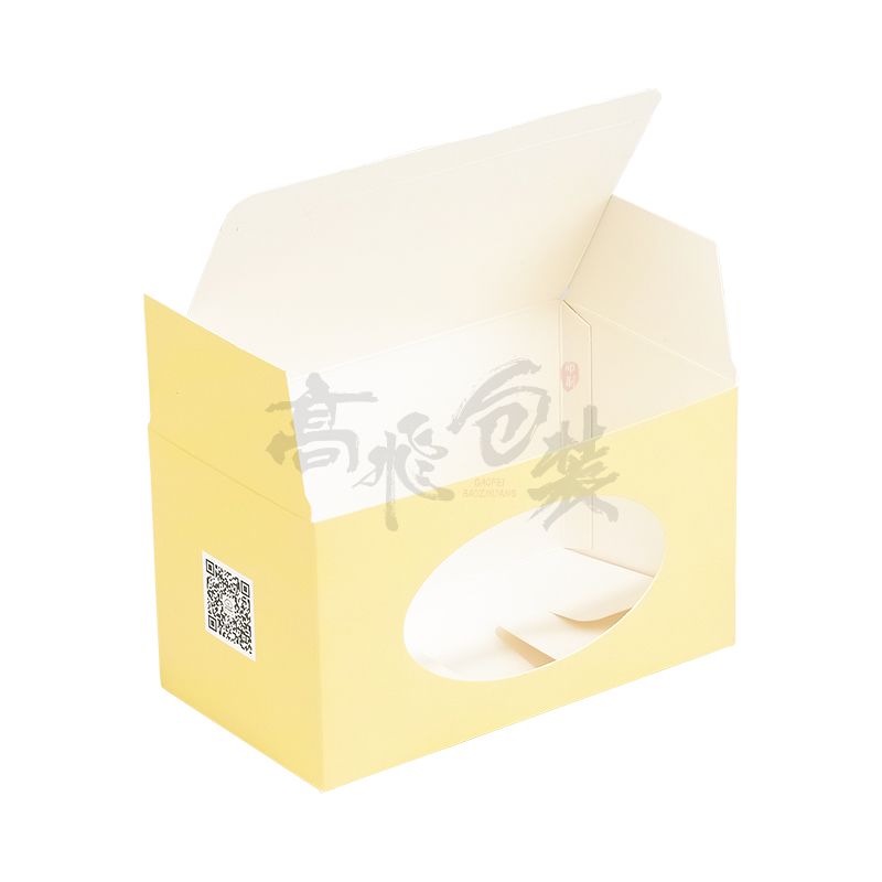 custom printed paper box with pvc window gift coffee capsule packaging box for food